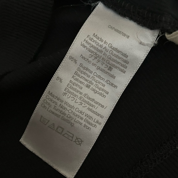 Madewell Supima Cotton Ribbed Tank Top, finished hems, stretchy, xs/s, black - Picture 6 of 7